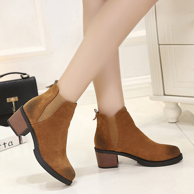 2017秋季必备 切尔西粗跟马丁靴，学生百搭时尚之选